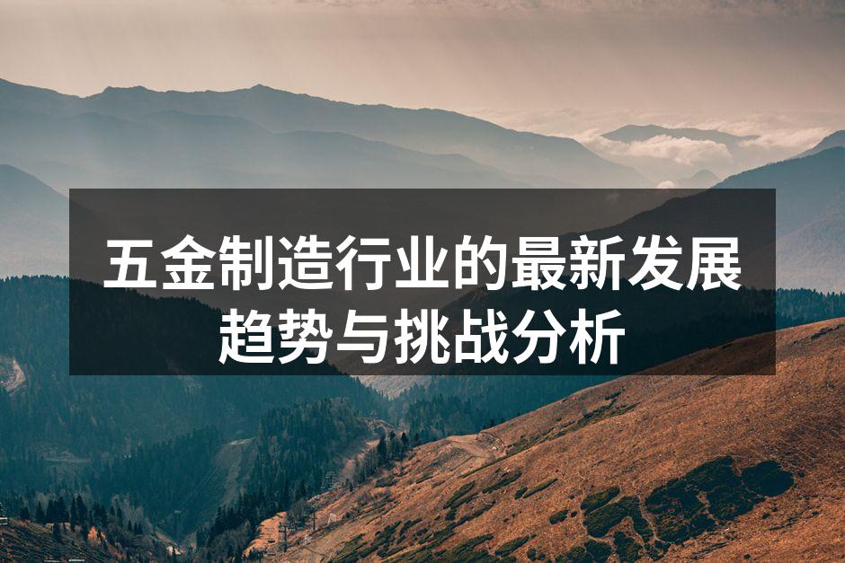 五金制造行业的最新发展趋势与挑战分析